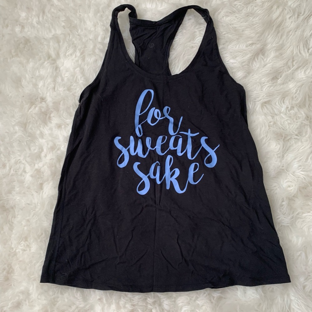 Lululemon black tank top size 4